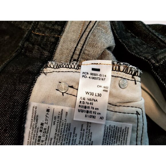 New Levi's 501 Original Fit Jeans Mens 30x30 Black Button Fly Academia Workwear￼ - Picture 10 of 12